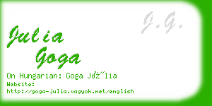 julia goga business card